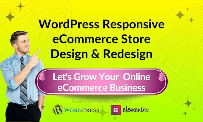 Gig Preview - Build your responsive wordpress woocommerce website and ecommerce store redesign