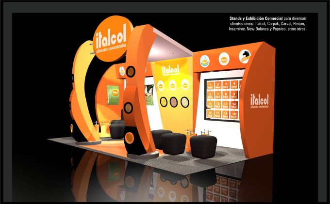 Gig Preview - Design your 3d trade show booth, kiosk or expo stand