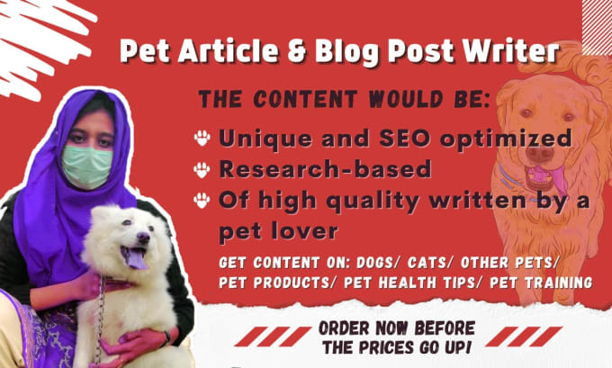 Gig Preview - Write professional blogs and articles for the veterinary field