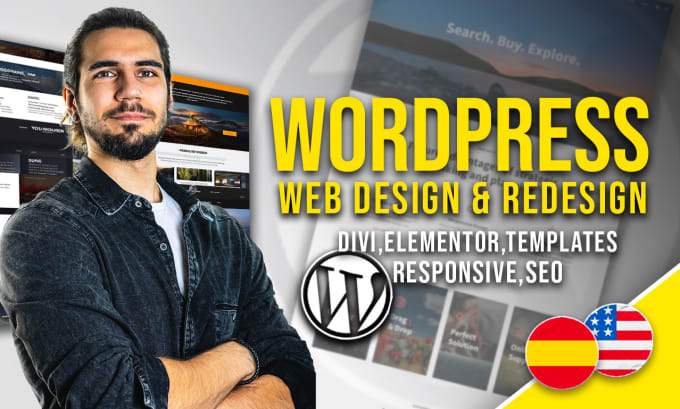 Gig Preview - Design your web using wordpress, diseño web