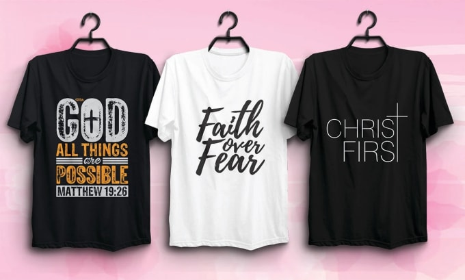 Gig Preview - Do custom typography christian t shirt and graphic design