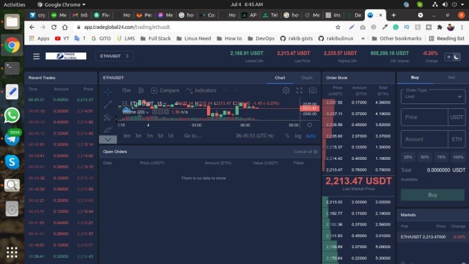 Gig Preview - Do cryptocurrency exchange plateform