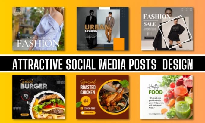 Gig Preview - Design attractive social media posts instagram, facebook, banner ads