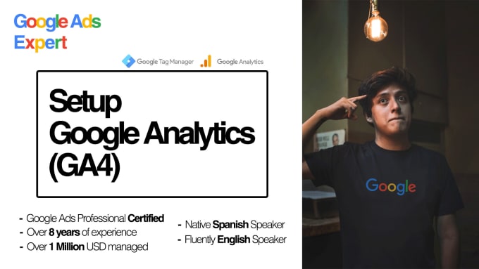 Gig Preview - Setup your google analytics ga4 on your website