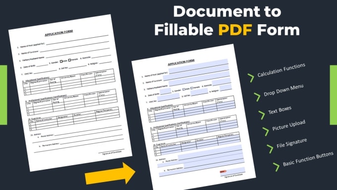 Gig Preview - Create or program a fillable PDF form