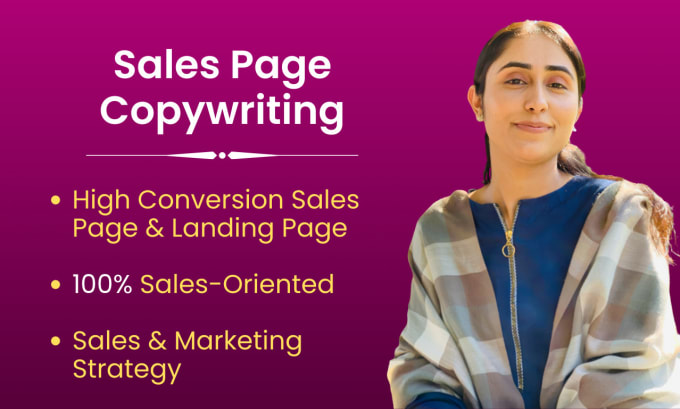 Gig Preview - Do powerful copywriting for sales page copy and landing page