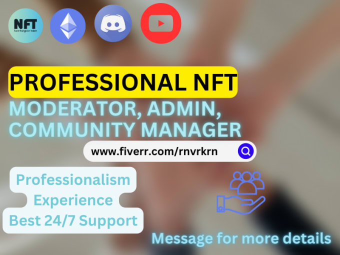 Gig Preview - Be your discord community, nft or youtube server manager