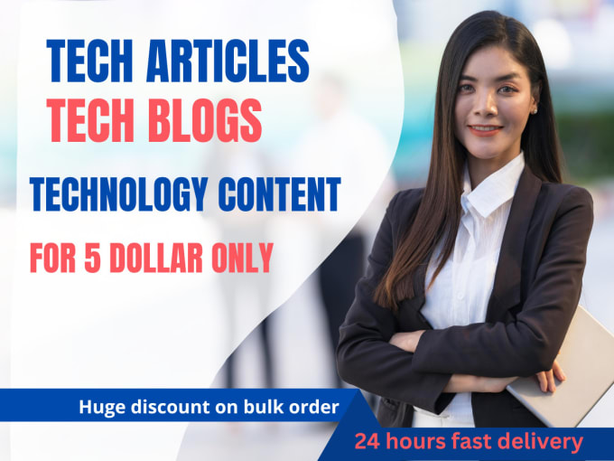 Gig Preview - Be your tech articles, and technology content writer for tech blogs