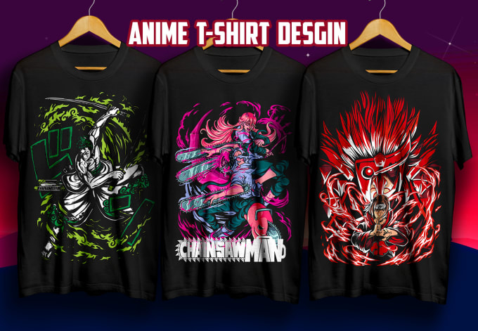 Gig Preview - Make anime t shirts designs for your brand