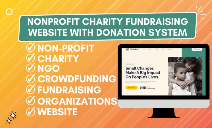 Gig Preview - Build nonprofit charity fundraising website with donation system