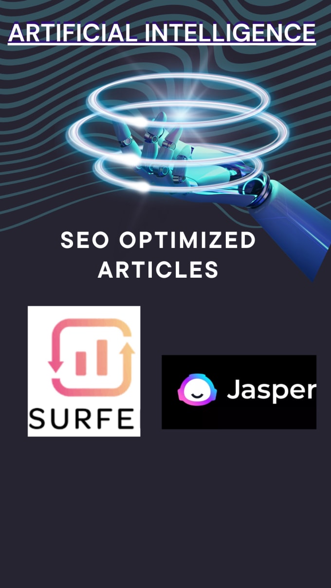 Gig Preview - Write surfer SEO optimized articles and blog posts with jasper ai