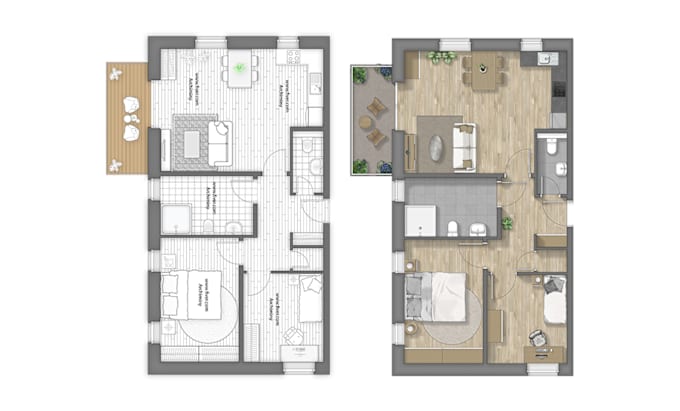 Gig Preview - Floor plan or redraw floor plan for architecture in autocad