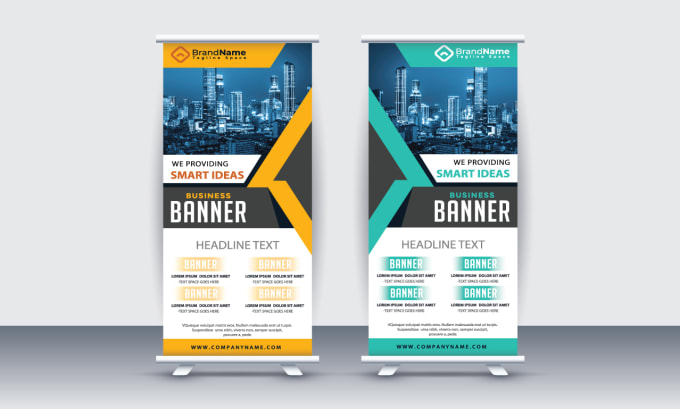 Gig Preview - Design roll up banner, retractable, pull up banner, x banner design