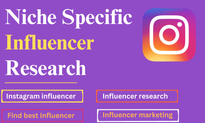 Gig Preview - Find best instagram influencers, influencer researcher, influencer expert