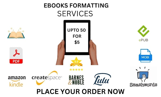 Gig Preview - Do book formatting for kindle ebook, kdp, lulu, ingramspark