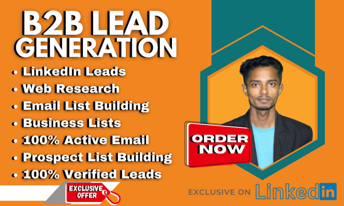 Gig Preview - Do b2b lead generation using linkedin sales navigator