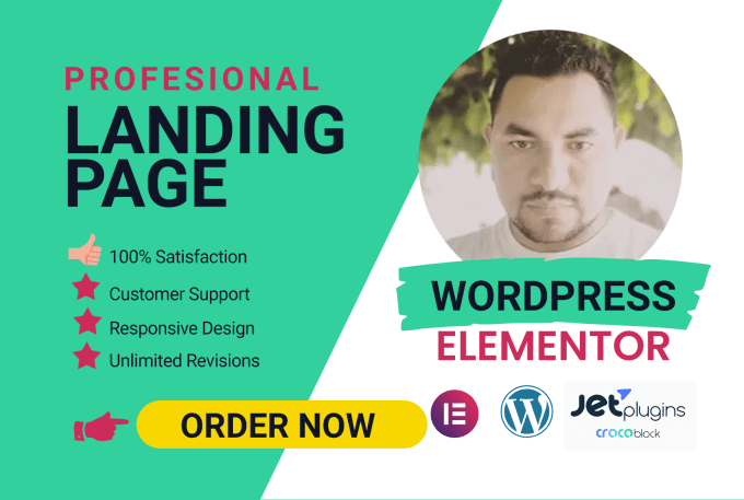 Gig Preview - Diseñar un sitio web de wordpress moderno con elementor