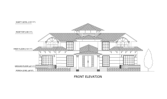 Gig Preview - Draw architectural drawing, blueprints, elevations, etc in cad