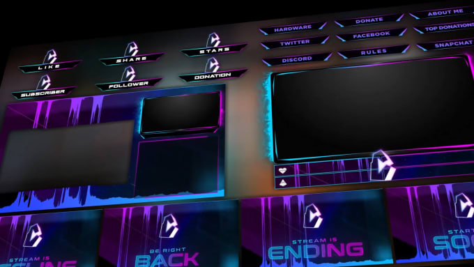 Gig Preview - Create a professional twitch overlay stream package