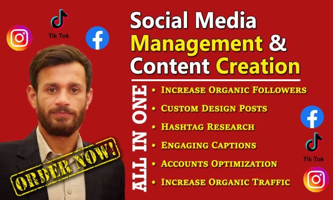 Gig Preview - Be your social media marketing manager and content creator