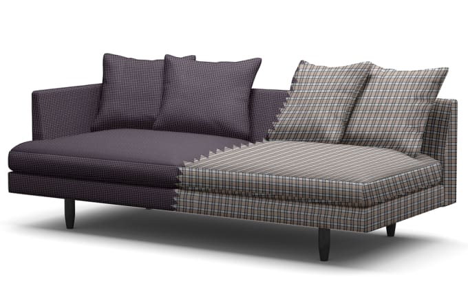 Gig Preview - Do a custom PSD sofa mockup for changing your fabric easily