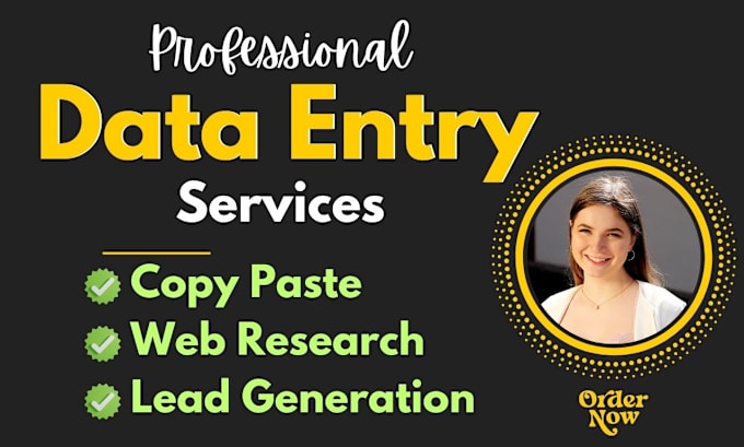 Gig Preview - Do professional data entry copy paste lead generation and web research