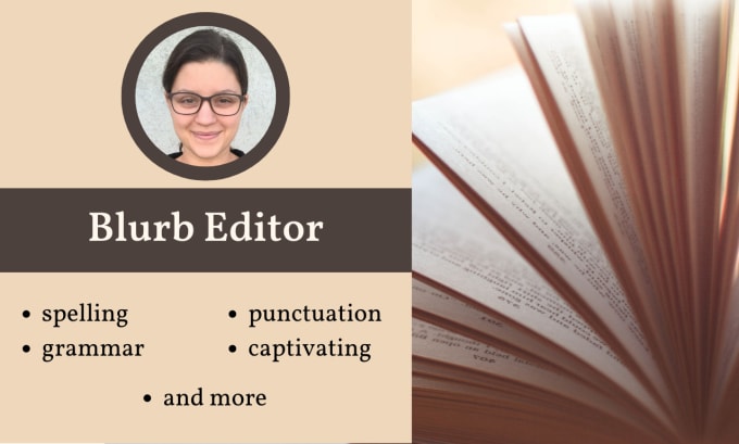 Gig Preview - Edit your book blurb