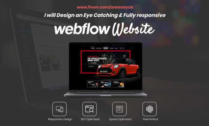 Gig Preview - Custom design and develop your webflow responsive website