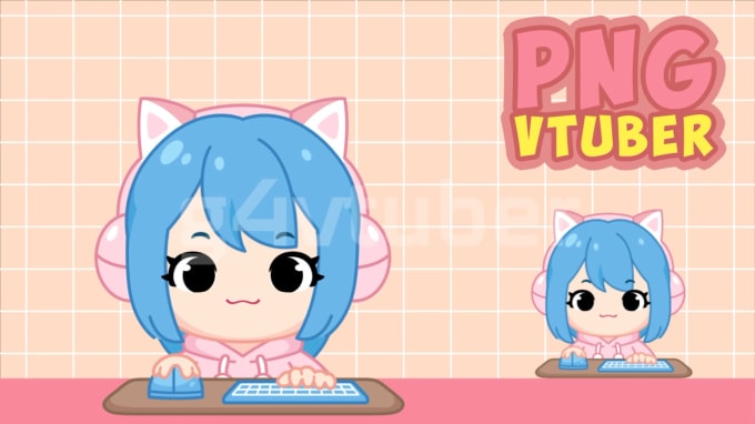 Gig Preview - Custom cute pngtuber avatar or giftuber for vtuber streamer