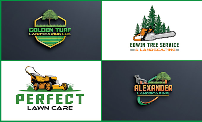 Gig Preview - Design lawn care, landscaping logo and business card, door hanger and yard sign