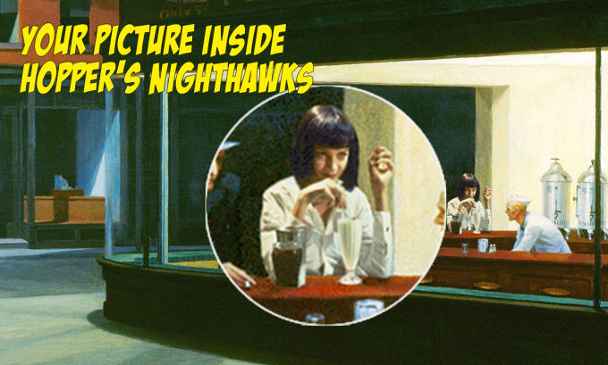 Gig Preview - Add your picture into nighthawks by hopper