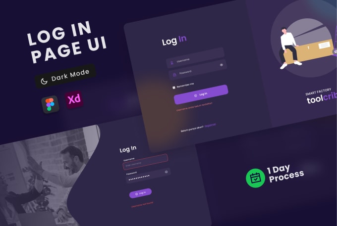 Gig Preview - Design web login page