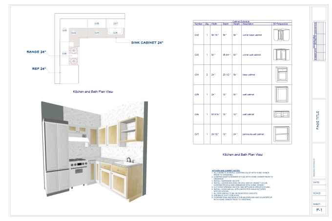 Gig Preview - Design kitchen layout for remodel house plan