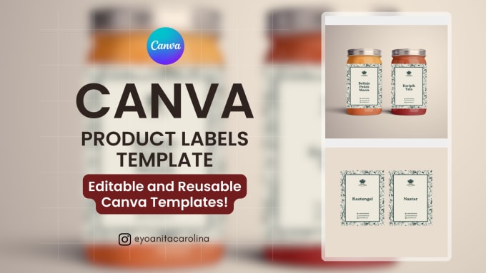 Gig Preview - Design a simple custom product sticker label in canva