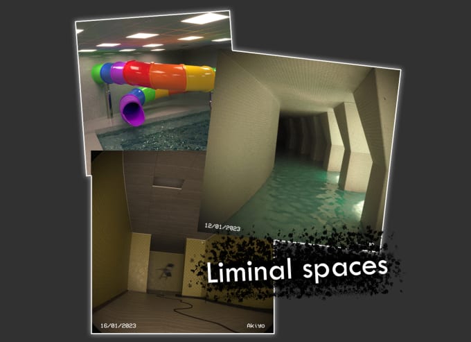 Gig Preview - Design, model and render a liminal space, pool or backrooms