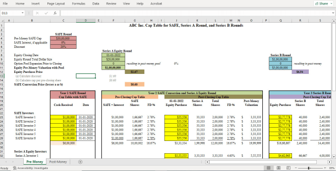 Gig Preview - Manage cap table for startups