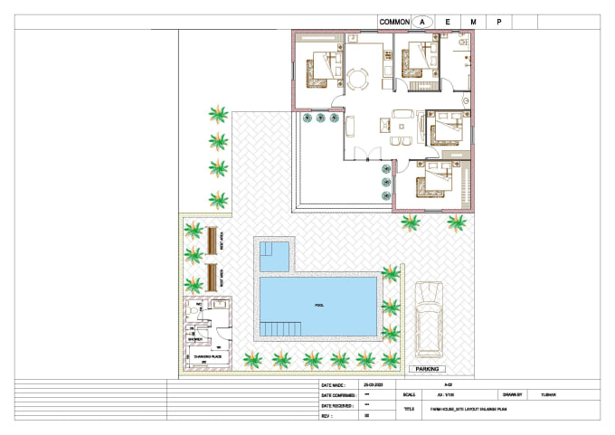 Gig Preview - Draw your house plan elevation section and detail in autocad