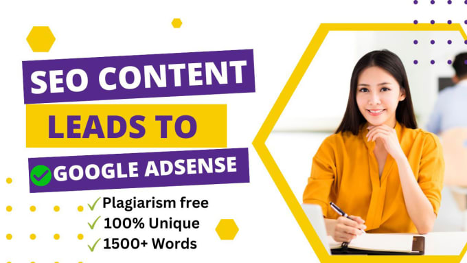 Gig Preview - Write SEO optimized articles for google adsense or affiliate