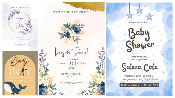 Gig Preview - Create invitation cards designs