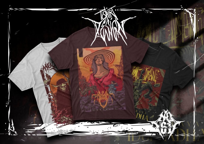 Gig Preview - Create cool and brutal design and illustrations for tshirt merchandise