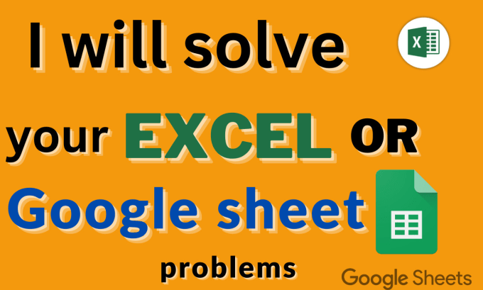 Gig Preview - Solve your excel or google sheet problem excel formula