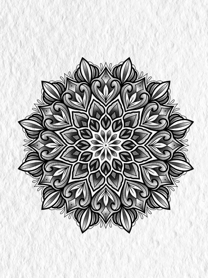 Gig Preview - Create for you a unique mandala tattoo design