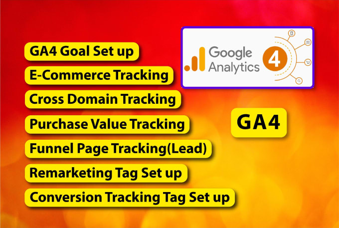 Gig Preview - Set up google analytics 4, ga4 ecommerce tracking, conversion tracking via GTM