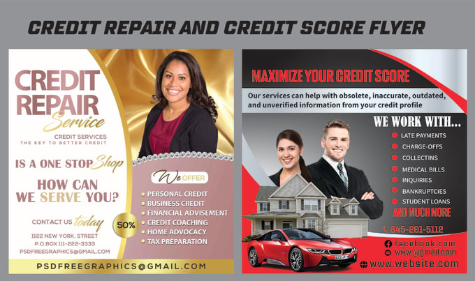 Gig Preview - Design awesome tax flyer, credit repair, and credit score flyer