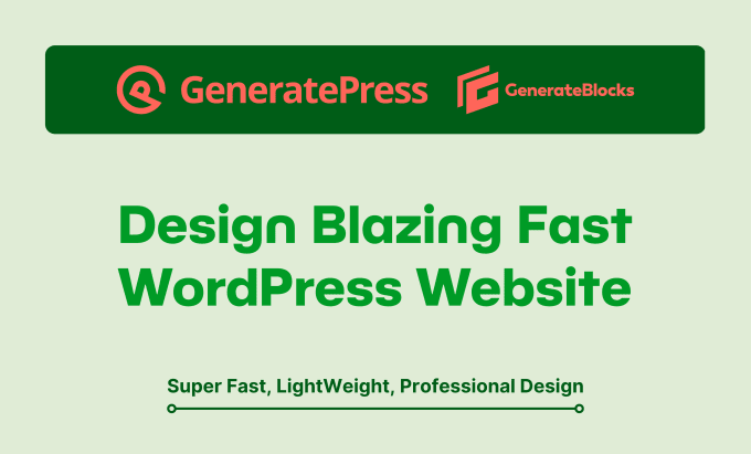 Gig Preview - Design wordpress website with generatepress pro and generateblocks pro