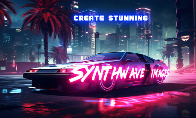 Bestseller - create synthwave and outrun 80s styled artwork for you