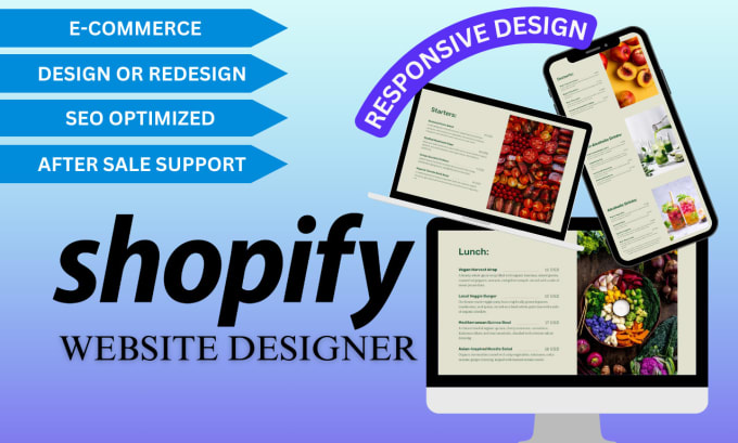 Bestseller - design a shopify website design or redesign your shopify website