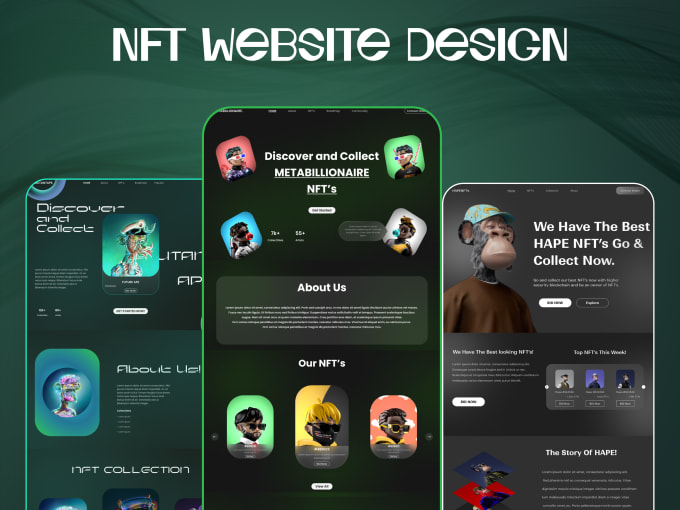 Gig Preview - Design nft website ui ux and nft landing page in figma