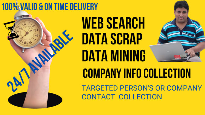 Gig Preview - Do web search, data scrap, company info research as much as your need