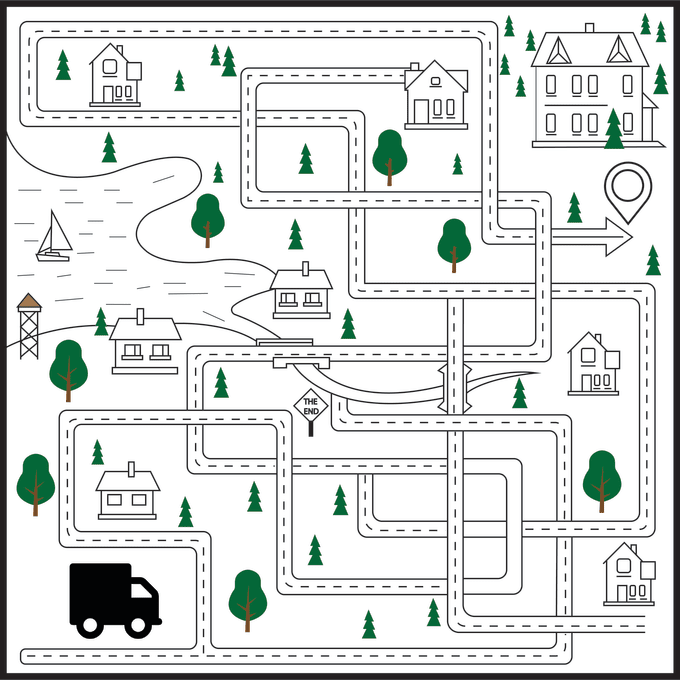 Gig Preview - Do kids line art vector map